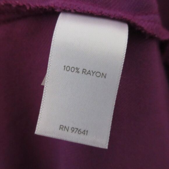 J Jill Dress Large Purple Velvet Short Sleeve Shift Lagenlook Party NWT - Picture 8 of 12